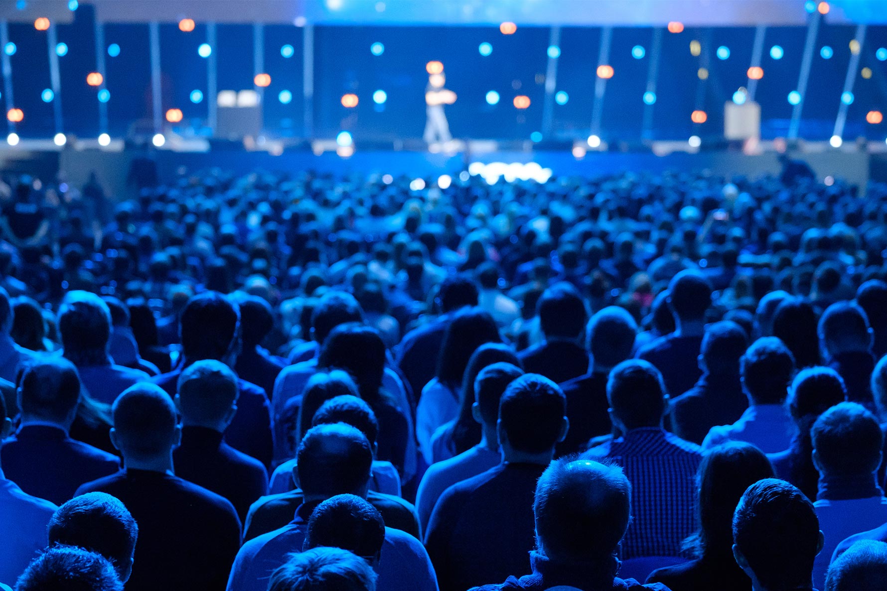 People in a crowd at an event